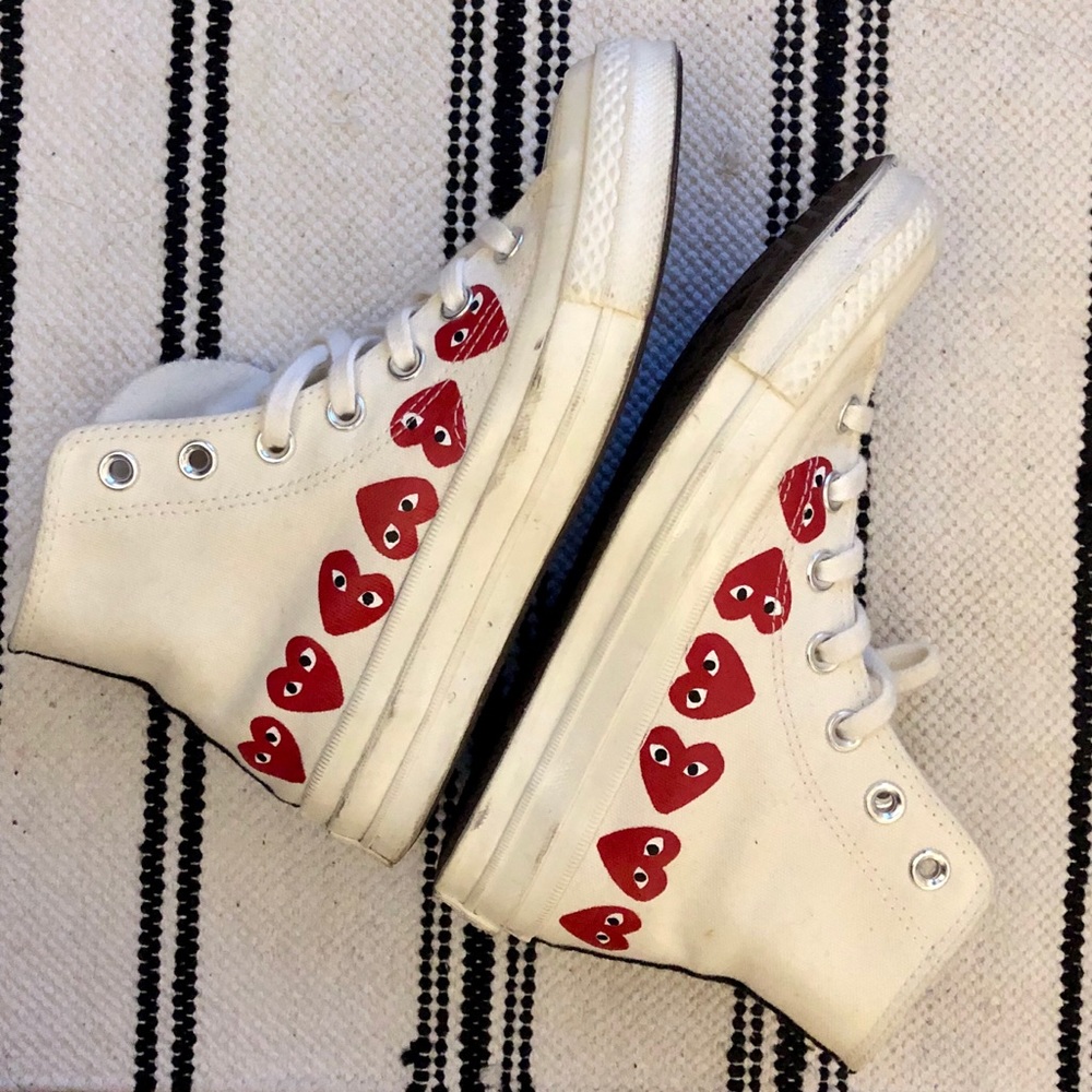 CDG Play x Converse High Top Sneakers